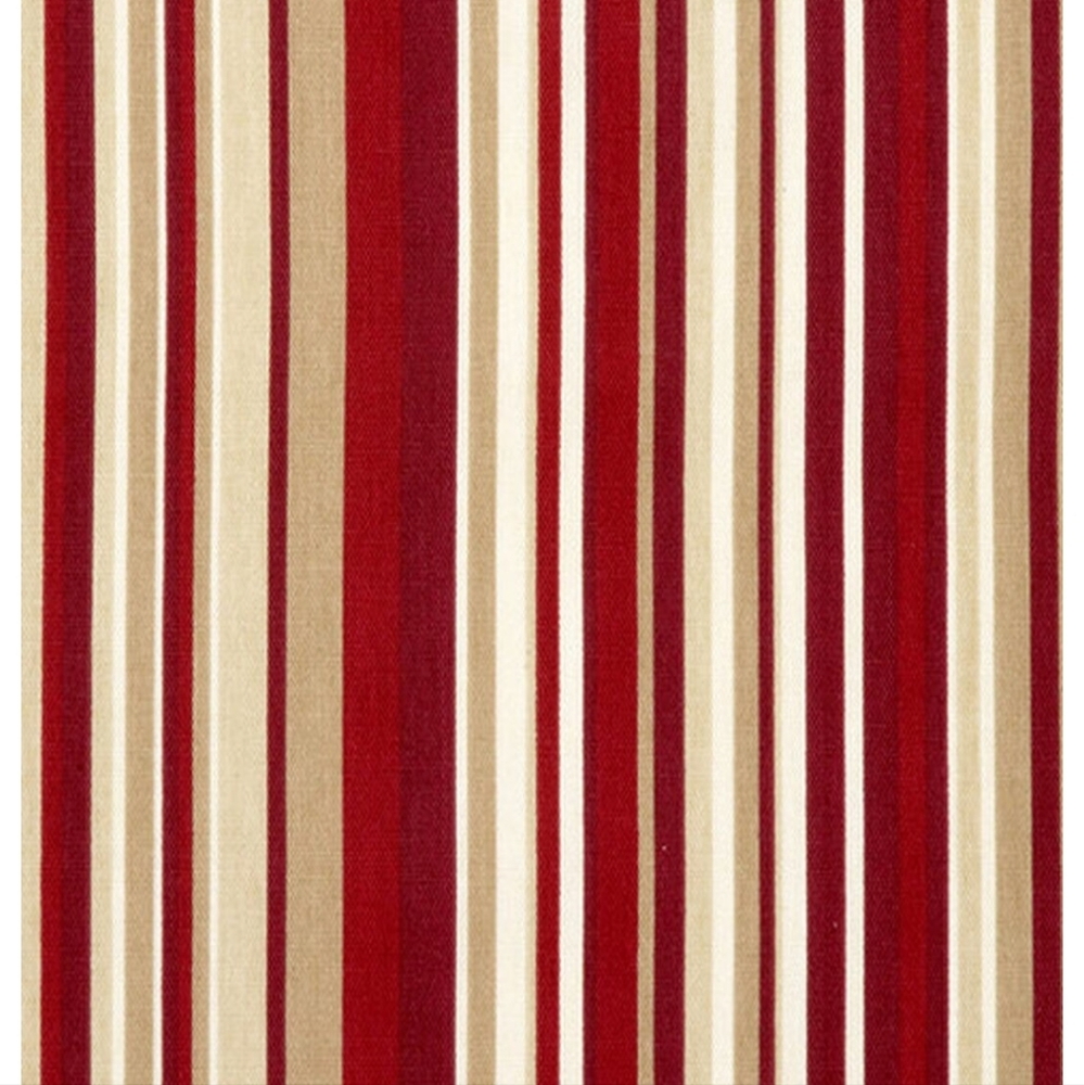 New Canvas Cotton  Striped Red and Beige Apron Adult sz Hand Crafted